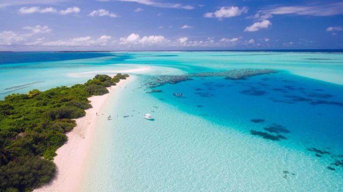 maldives aerial photo