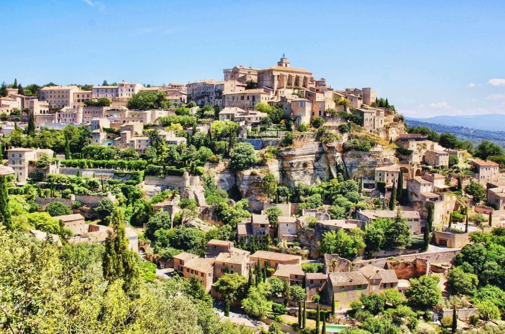 Provence region houses picture from the air