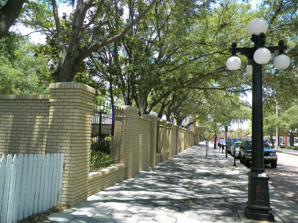 Fence and streetview of ybor city