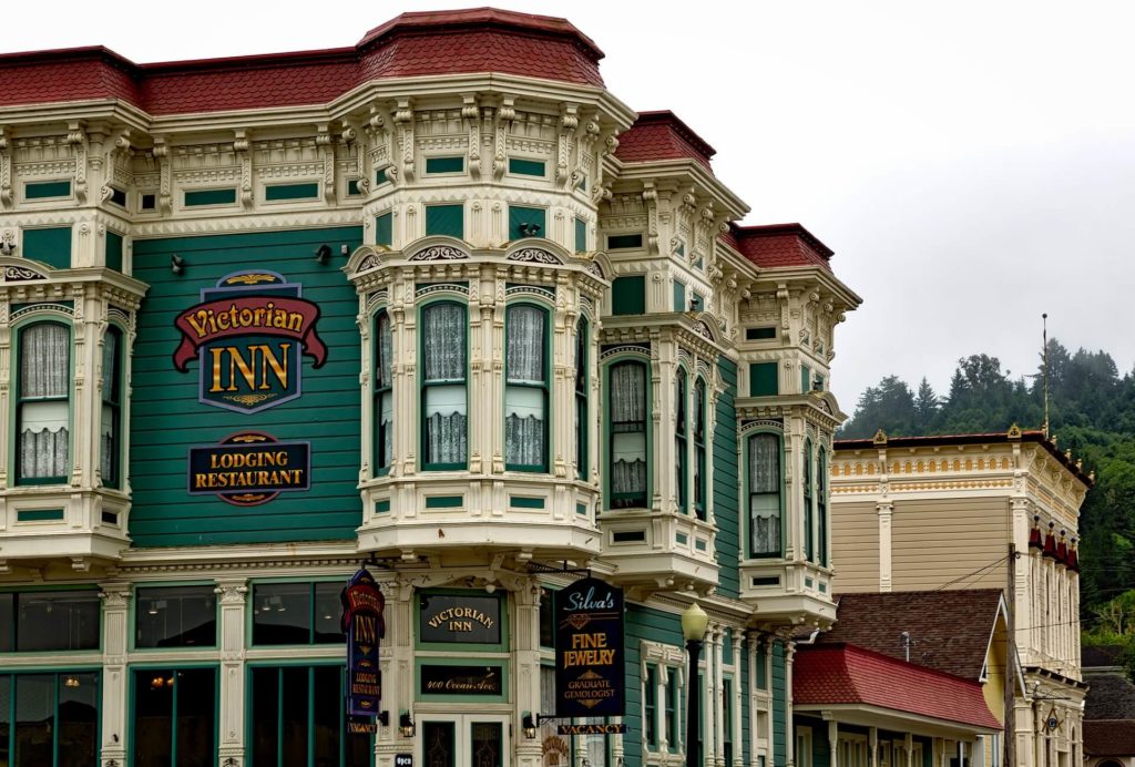 Picture showing building with victorian style of Ferndale city