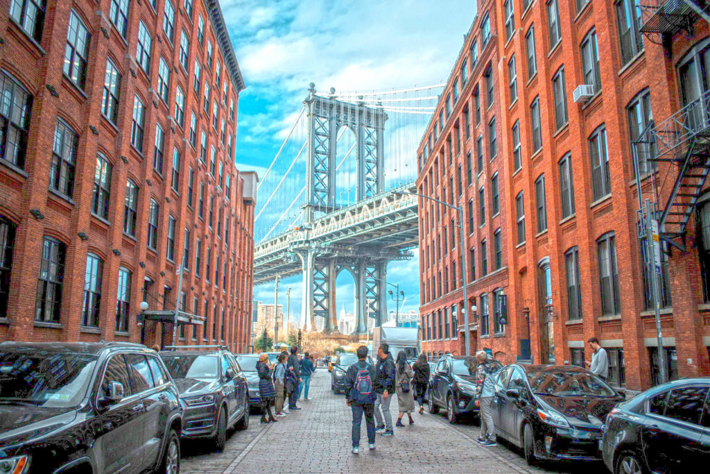 Dumbo Brooklyn Down Under the Manhattan Bridge Overpass